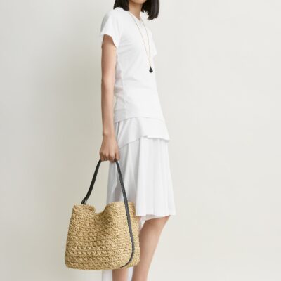 Toteme Medium belted paper raffia tote natural - Image 2