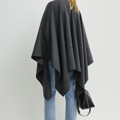 Toteme Winter flannel cape charcoal - Image 2