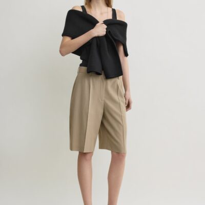 Toteme Wide fluid shorts taupe — 30 - Image 1