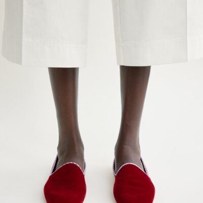 Toteme Velvet venetian slippers red — 35 - Image 2