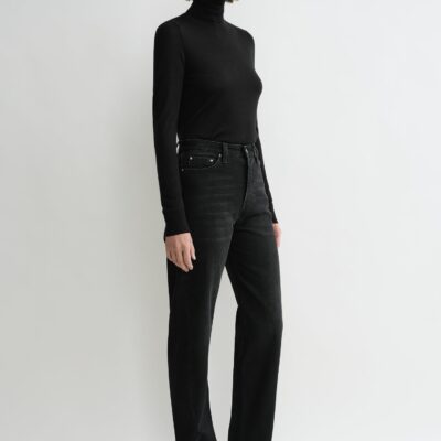 Toteme Twisted seam denim full length faded black — 23/28 - Image 2