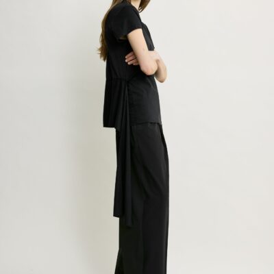 Toteme Tie-waist jersey top black — XXS - Image 2