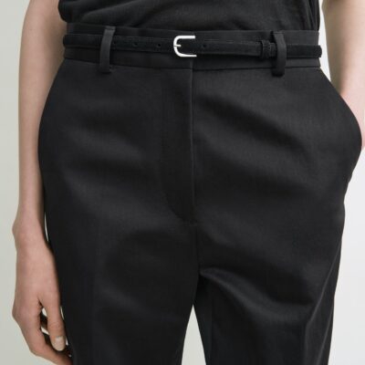 Toteme Thin suede belt black — 70 - Image 2