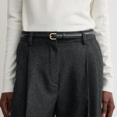 Toteme Thin leather belt black — 70 - Image 2