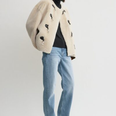 Toteme Teddy shearling clasp jacket off-white — XXS - Image 2
