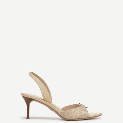 Veronica Beard Tia Raffia Slingback Sandal — Natural - Image 1