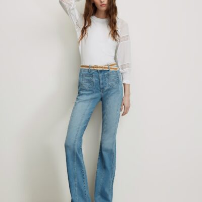 Veronica Beard Bellamie Mixed Media Top — White - Image 2