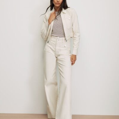Veronica Beard Patty Moto Jacket — Ecru - Image 2