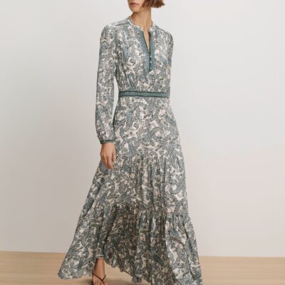 Veronica Beard Sama Paisley Maxi Dress — Ecru Multi - Image 1