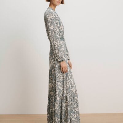 Veronica Beard Sama Paisley Maxi Dress — Ecru Multi - Image 2