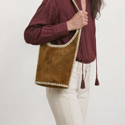 Veronica Beard Whipstitch Loop Bag — Acorn Multi - Image 2