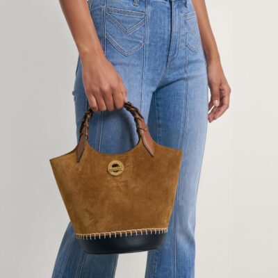 Veronica Beard Suede Anchor Bag — Acorn Multi - Image 2