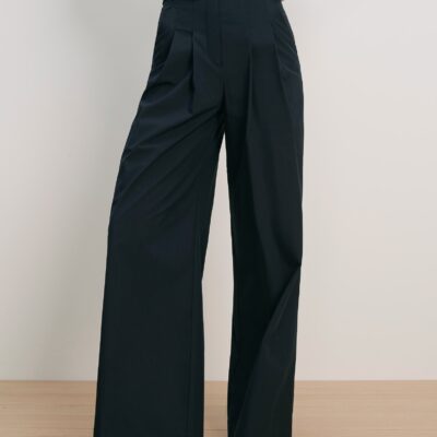 Veronica Beard Allman Wide-Leg Pant — Navy - Image 2