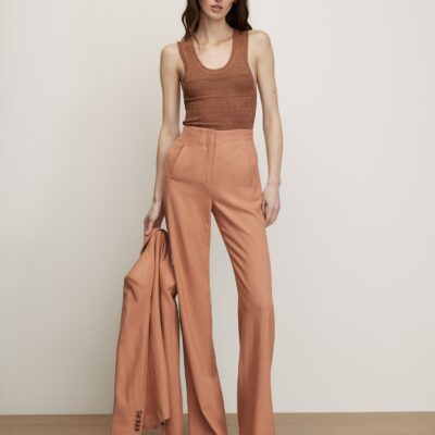 Veronica Beard Jude Wide-Leg Pant — Chai - Image 1