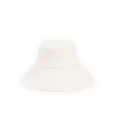 Veronica Beard Walker Cotton Bucket Hat — Off-White - Image 2
