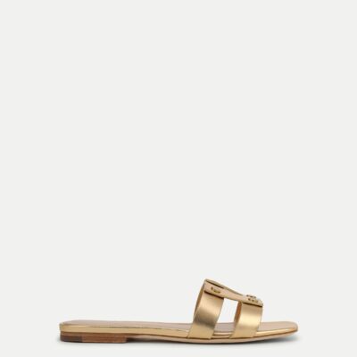 Veronica Beard Via Slide Sandal — Pale Gold - Image 1
