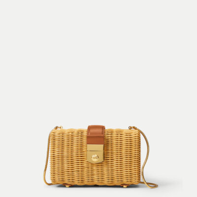 Veronica Beard Veronica Beard Lock Box Clutch — Natural Wicker/Hazelwood - Image 1