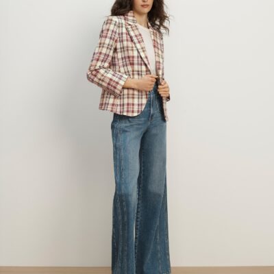 Veronica Beard Tyra Plaid Dickey Jacket — Orchid Haze Multi - Image 2