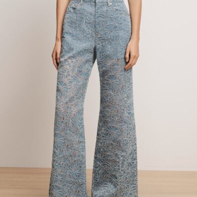 Veronica Beard Taylor Burnout Wide-Leg Jean — Lakeshore - Image 2