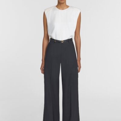 Viktoria & Woods Wallace Wool Trouser — BLACK - Image 1