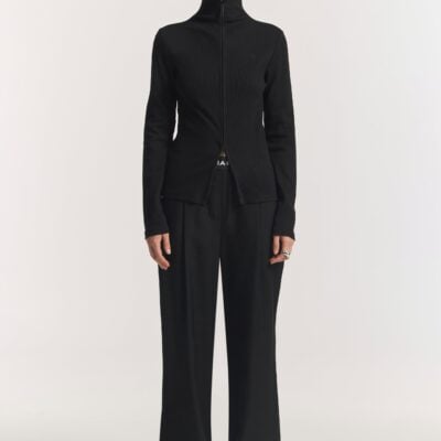 Viktoria & Woods Tonic Zip Longsleeve — BLACK - Image 1
