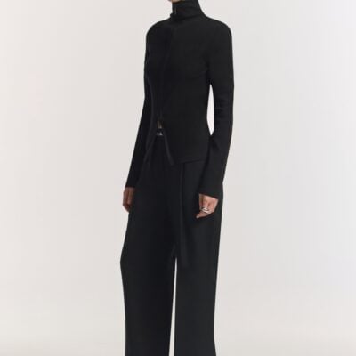 Viktoria & Woods Tonic Zip Longsleeve — BLACK - Image 2
