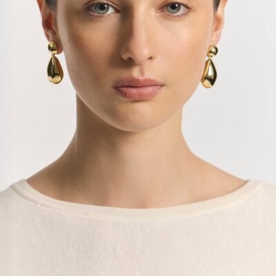 Viktoria & Woods Teardrop Hanging Earrings — 14K GOLD - Image 2