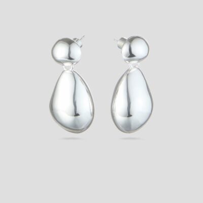 Viktoria & Woods Teardrop Hanging Earrings — SILVER - Image 1
