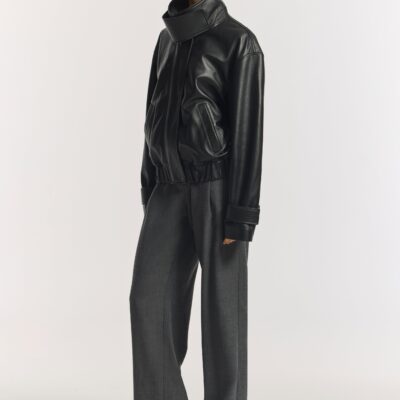 Viktoria & Woods Striker Leather Jacket — BLACK - Image 1