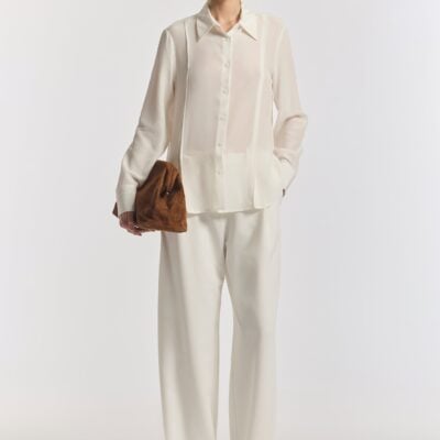 Viktoria & Woods Solstice Silk Shirt — IVORY - Image 1