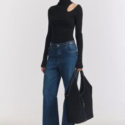 Viktoria & Woods Sloane Merino Top — BLACK - Image 1