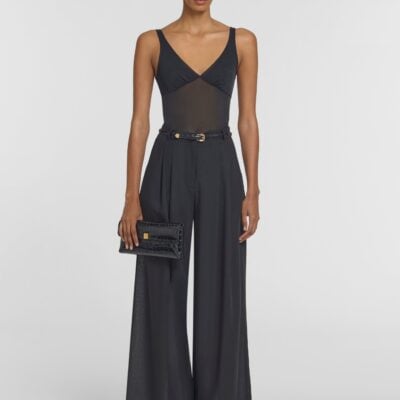 Viktoria & Woods Singleton Wool Pant — BLACK - Image 1