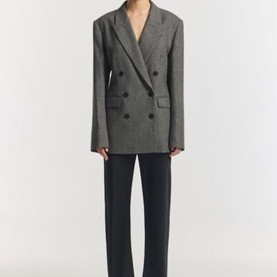 Viktoria & Woods Silverfox Blazer — CONCRETE HERRINGBONE - Image 1