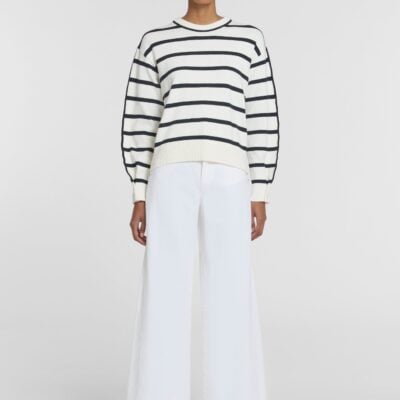 Viktoria & Woods Scenario Knit — IVORY/BLACK STRIPE - Image 1
