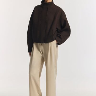 Viktoria & Woods Salvation Wool Bomber — CHOCOLATE - Image 1