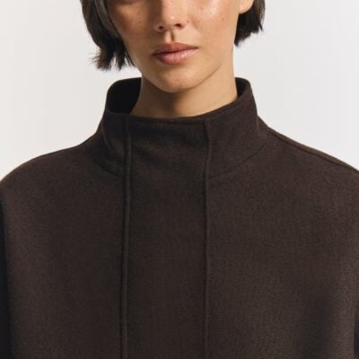 Viktoria & Woods Salvation Wool Bomber — CHOCOLATE - Image 2