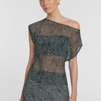 Viktoria & Woods Rosemary Silk Top — JUNIPER FLORAL - Image 2