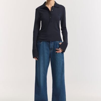 Viktoria & Woods Kloss Top — NAVY - Image 1