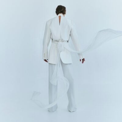 Christopher Esber Intimate Bow Back Twill Blazer — 4 - Image 1