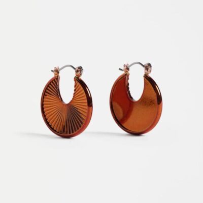 Elk Saku Hoop Earring — Copper
