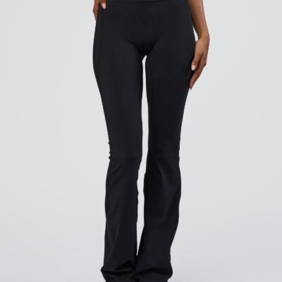 Fusion Ultra High-Rise Flared Tall Legging Pockets - Black | LSKD - Image 1
