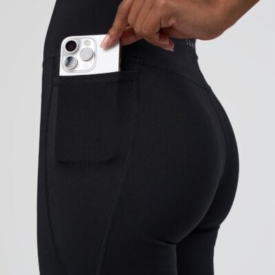 Fusion Ultra High-Rise Flared Tall Legging Pockets - Black | LSKD - Image 2