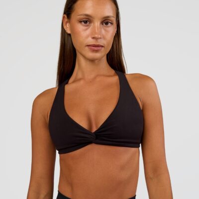 Aspire Twist Sports Bra - Black | LSKD - Image 1