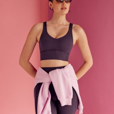 Function Longline Sports Bra - Midnight Plum | LSKD - Image 1