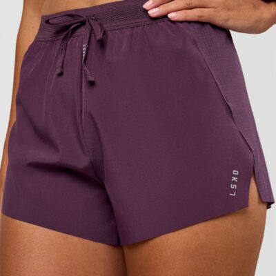 Accelerate 3" High-Rise Running Short - Midnight Plum | LSKD - Image 2