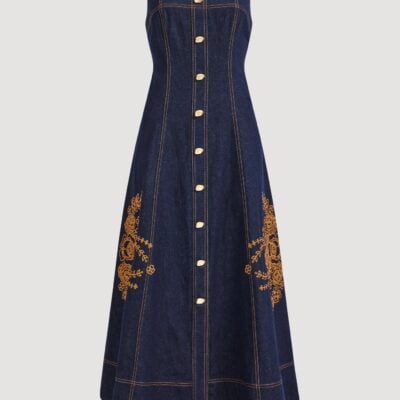 Aje Elora Denim Midi Dress - Image 2
