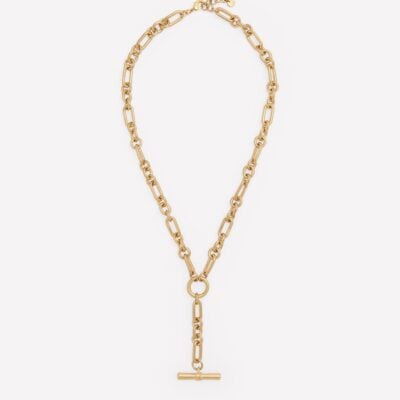 Boden Women's Drop Chain T-Bar Necklace in Metallic