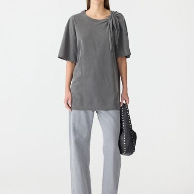 Bassike Pigment Tie Detail Mini Dress — XS - Image 1
