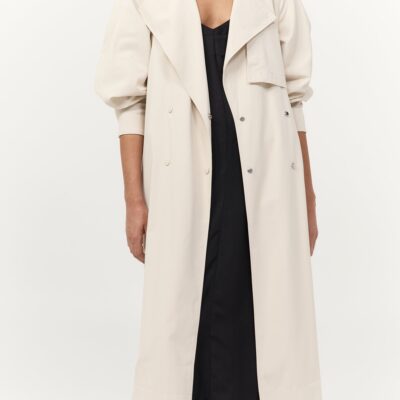 St. Agni Relaxed Trench - Putty — XXS - Image 2