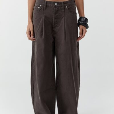 St. Agni Canvas Mid Rise Barrel Jeans - Ash — 24 - Image 2
